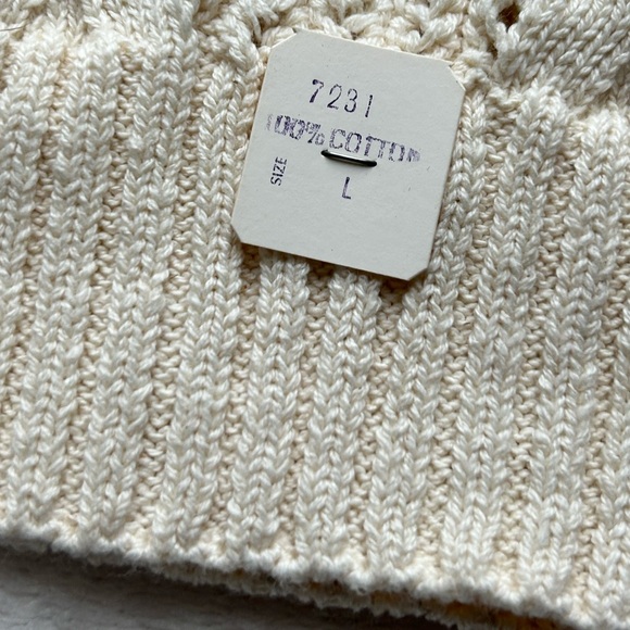 NWT 70s Vintage Bay Point Threads Textured Short Sleeve Knit Sweater size L - Picture 6 of 10